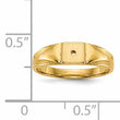 14k Child's AA Diamond Closed Back Signet Ring - Birthstone Company