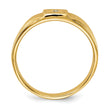 14k Child's AA Diamond Closed Back Signet Ring - Birthstone Company