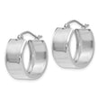 14K White Gold 8.25mm Polished Hoop Earrings