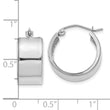 14K White Gold 8.25mm Polished Hoop Earrings