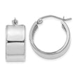 14K White Gold 8.25mm Polished Hoop Earrings