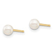 14K Gold Freshwater Pearl Stud Earrings Polished Elegance