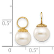 14K Gold Cultured Pearl Hoop Enhancer Earrings in Elegant Polished Finish