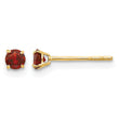 14K Gold Garnet Stud Earrings with Polished Finish - Birthstone Company
