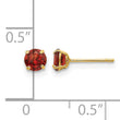 14K Gold Garnet Birthstone Stud Earrings for Women by - Birthstone Company