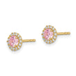 14k Madi K Pink CZ Post Earrings - Birthstone Company