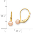 14K Madi K 4-5mm Pink Round FW Cultured Pearl Leverback Earrings
