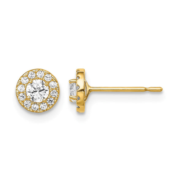 14k Madi K CZ CirclePost Earrings - Birthstone Company