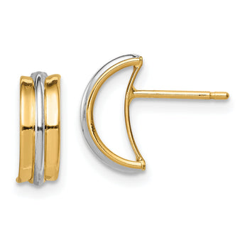 14k w/Rhodium Madi K Post Earrings