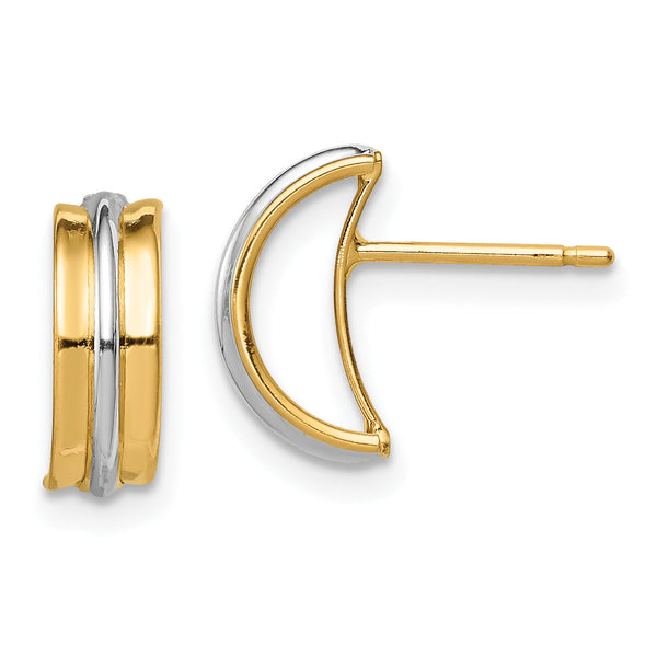 14k w/Rhodium Madi K Post Earrings