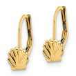 14K Madi K Polished Sea Shell Leverback Earrings