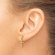 14k Madi K Polished CZ Cross Post Dangle Earrings - Birthstone Company