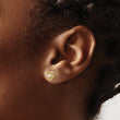 14k Madi K Polished Created Opal and CZ Heart Post Earrings - Birthstone Company