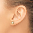 14k Madi K Polished Created Opal and CZ Post Earrings - Birthstone Company
