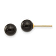 Onyx Bead Stud Earrings in 14K Yellow Gold, 6mm