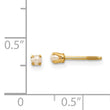 Children's Freshwater Pearl Screwback Stud Earrings in 14K Yellow Gold