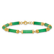 Jade Bars Bracelet in 14K Yellow Gold, 5mm with Extender, 7.5 Inch
