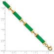Jade Bars Bracelet in 14K Yellow Gold, 5mm with Extender, 7.5 Inch