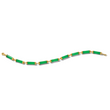 Jade Bars Bracelet in 14K Yellow Gold, 5mm with Extender, 7.5 Inch