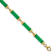 Jade Bars Bracelet in 14K Yellow Gold, 5mm with Extender, 7.5 Inch