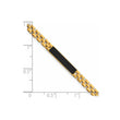 Onyx Bar Oyster Style Link Bracelet in 14K Yellow Gold, 7.2 Inch
