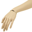 Onyx Bar Oyster Style Link Bracelet in 14K Yellow Gold, 7.2 Inch