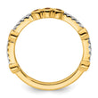 14k Stackable Expressions Garnet and Diamond Ring - Birthstone Company