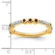 14k Stackable Expressions Garnet and Diamond Ring - Birthstone Company