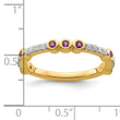 14k Stackable Expressions Amethyst and Diamond Ring - Birthstone Company