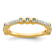 14k Stackable Expressions Aquamarine and Diamond Ring - Birthstone Company