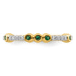 14k Stackable Expressions Created Emerald and Diamond Ring - Birthstone Company