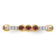 14k Stackable Expressions Rhodolite Garnet and Diamond Ring - Birthstone Company