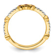14k Stackable Expressions Created Ruby and Diamond Ring - Birthstone Company