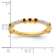 14k Stackable Expressions Created Ruby and Diamond Ring - Birthstone Company