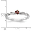 14k White Gold Stackable Expressions Garnet and Diamond Ring - Birthstone Company