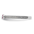 14k White Gold Stackable Expressions Rhodolite Garnet and Dia. Ring - Birthstone Company