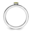 14k White Gold Stackable Expressions Peridot and Diamond Ring - Birthstone Company
