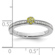 14k White Gold Stackable Expressions Peridot and Diamond Ring - Birthstone Company