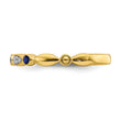 14k Stackable Expressions Created Sapphire and Diamond Ring - Birthstone Company