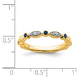 14k Stackable Expressions Created Sapphire and Diamond Ring - Birthstone Company