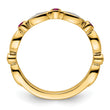 14k Stackable Expressions Created Ruby and Diamond Ring - Birthstone Company
