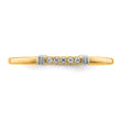 14k Two-Tone Stackable Expressions Diamond Ring - Birthstone Company