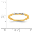 14k Two-Tone Stackable Expressions Diamond Ring - Birthstone Company
