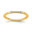 14k Two-Tone Stackable Expressions Diamond Ring - Birthstone Company