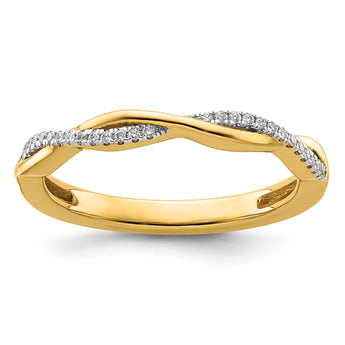 14k Stackable Expressions Diamond Twist Ring - Birthstone Company