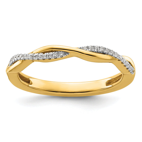 14k Stackable Expressions Diamond Twist Ring
