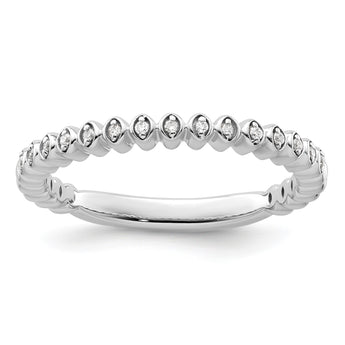 14k White Gold Stackable Expressions Diamond Ring - Birthstone Company