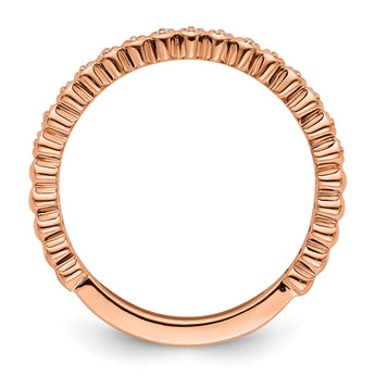 14k Rose Gold Stackable Expressions Diamond Ring - Birthstone Company