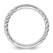 14k White Gold Stackable Expressions Diamond Twisted Ring - Birthstone Company