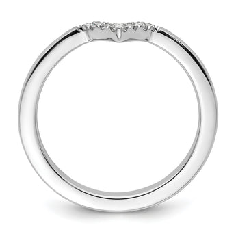 14k White Gold Stackable Expressions Diamond V-Shape Ring - Birthstone Company
